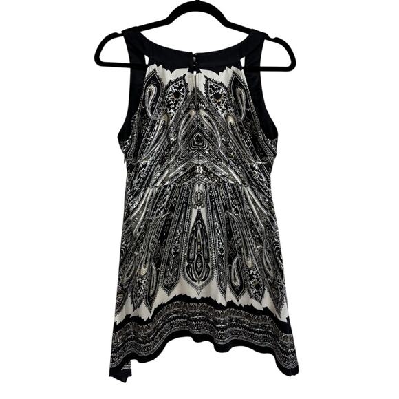 Y2K Vintage Cache Silk Babydoll Tunic Tank in Abstract Design - Size M - Picture 2 of 6